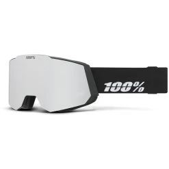 100% Snowcraft Snow Goggle - HiPER Mirror Lens - Essential Black / Grey-Blue - Silver