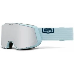 100% Snowcraft XL Snow Goggle - HiPER Mirror Lens - Mason / Grey-Blue - Silver