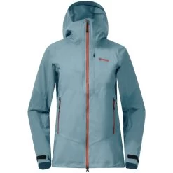 Bergans Rabot V2 3L Women's Jacket - Smoke Blue/chianti Red