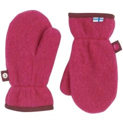 Finkid NUPUJUSSI WOOL Kids Mittens - Raspberry/sable