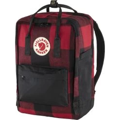 FJÄLLRÄVEN Fjällräven Kanken Re-Wool Laptop 15" Backpack - Red-black