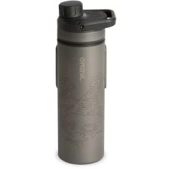Grayl UltraPress Purifier Titanium Bottle With Water Filter - 500ml - Covert Black