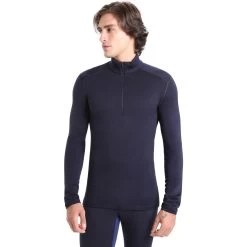 Icebreaker 260 Tech Half Zip Long Sleeve Shirt Men - Midnight Navy