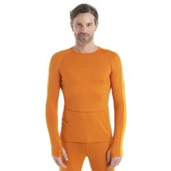 Icebreaker 260 ZoneKnit™ Crewe Long Sleeve Shirt Men - Earth/Solar