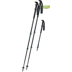 Komperdell Carbon C3 Pro Trekking Poles (Pair) - Black/blue