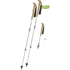 Komperdell Explorer Compact Cork Trekking Poles (Pair) - Silver/titan