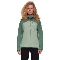 Mammut Alto Guide Hardshell Hooded Jacket Women 1010-29570 - Jade-dark Jade