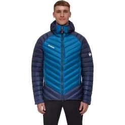 Mammut Broad Peak Insulated Hooded Jacket Men - Deep Ice-marine