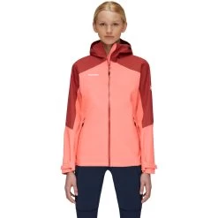 Mammut Convey Tour Hardshell Hooded Jacket Women 1010-27851 - Salmon-terracotta