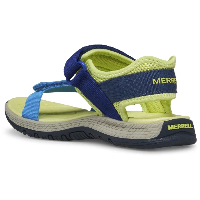 Merrell Kahuna Web Kid's Sandals - Blue/navy/lime - Image 4