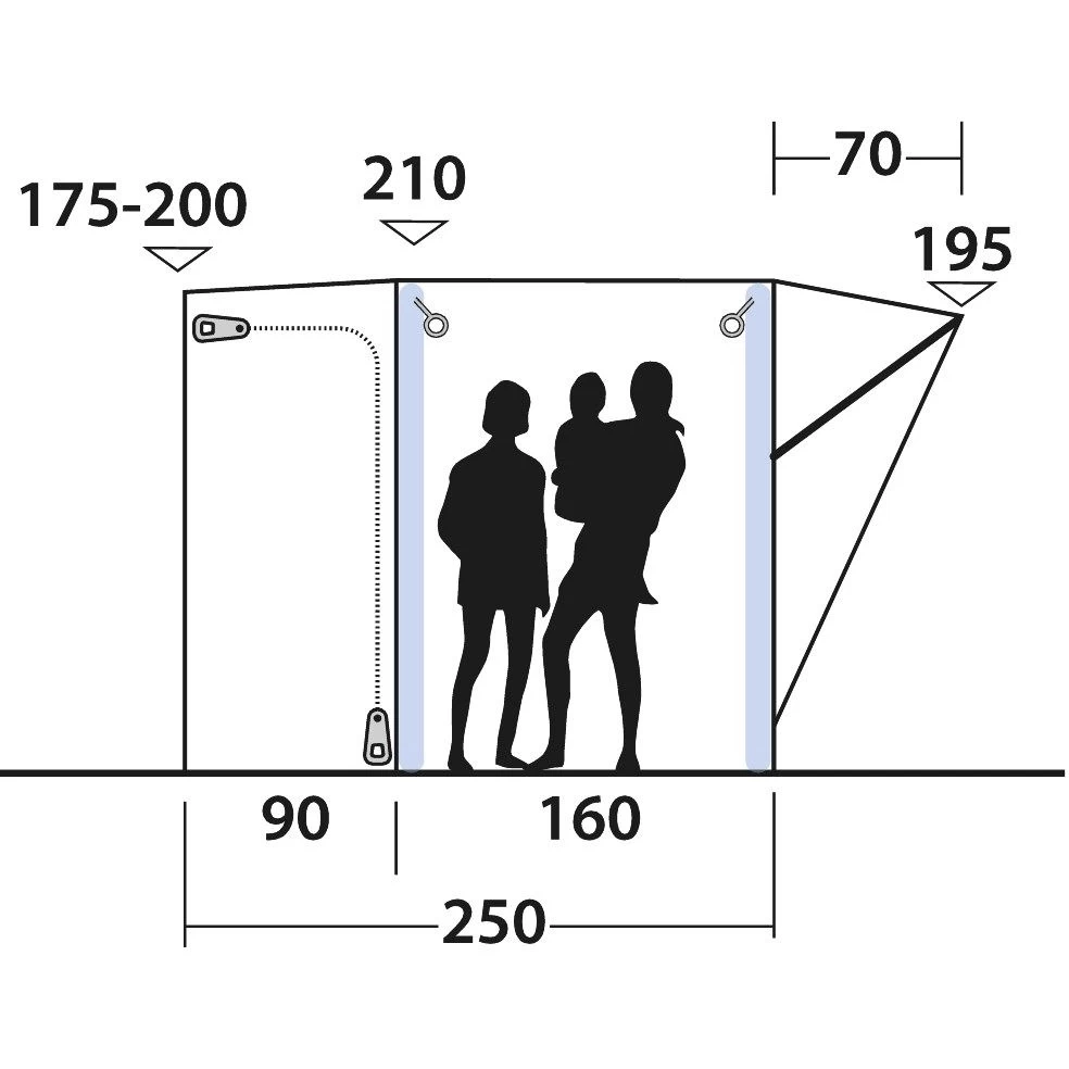Outwell Newburg 160 Air Awning - Grey - Image 4