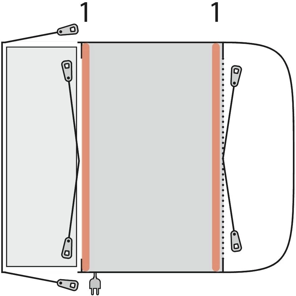 Outwell Newburg 160 Air Awning - Grey - Image 6