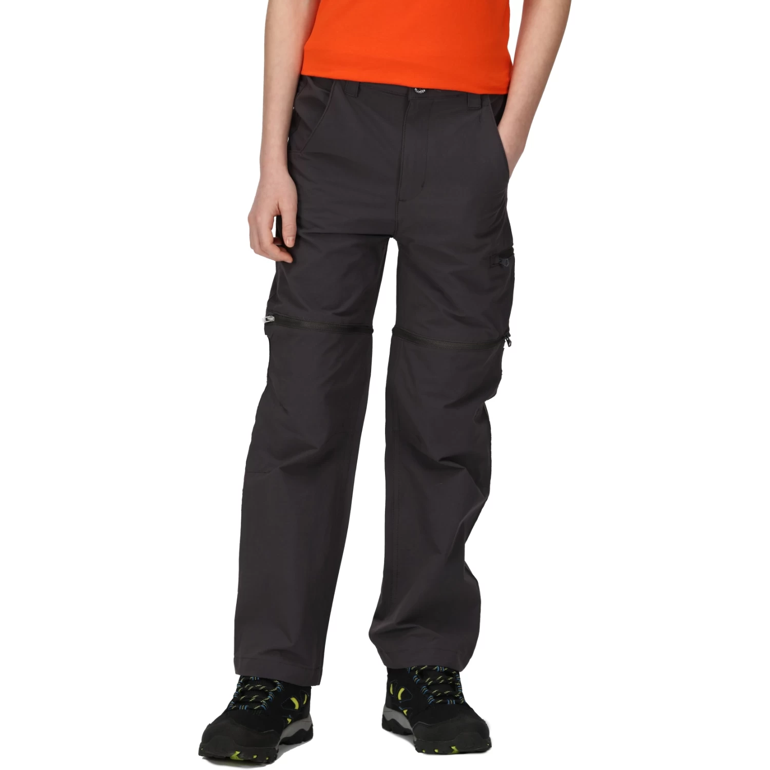 Regatta Highton Stretch Zip/Off Pants Kids - Seal Grey 038 - Image 5