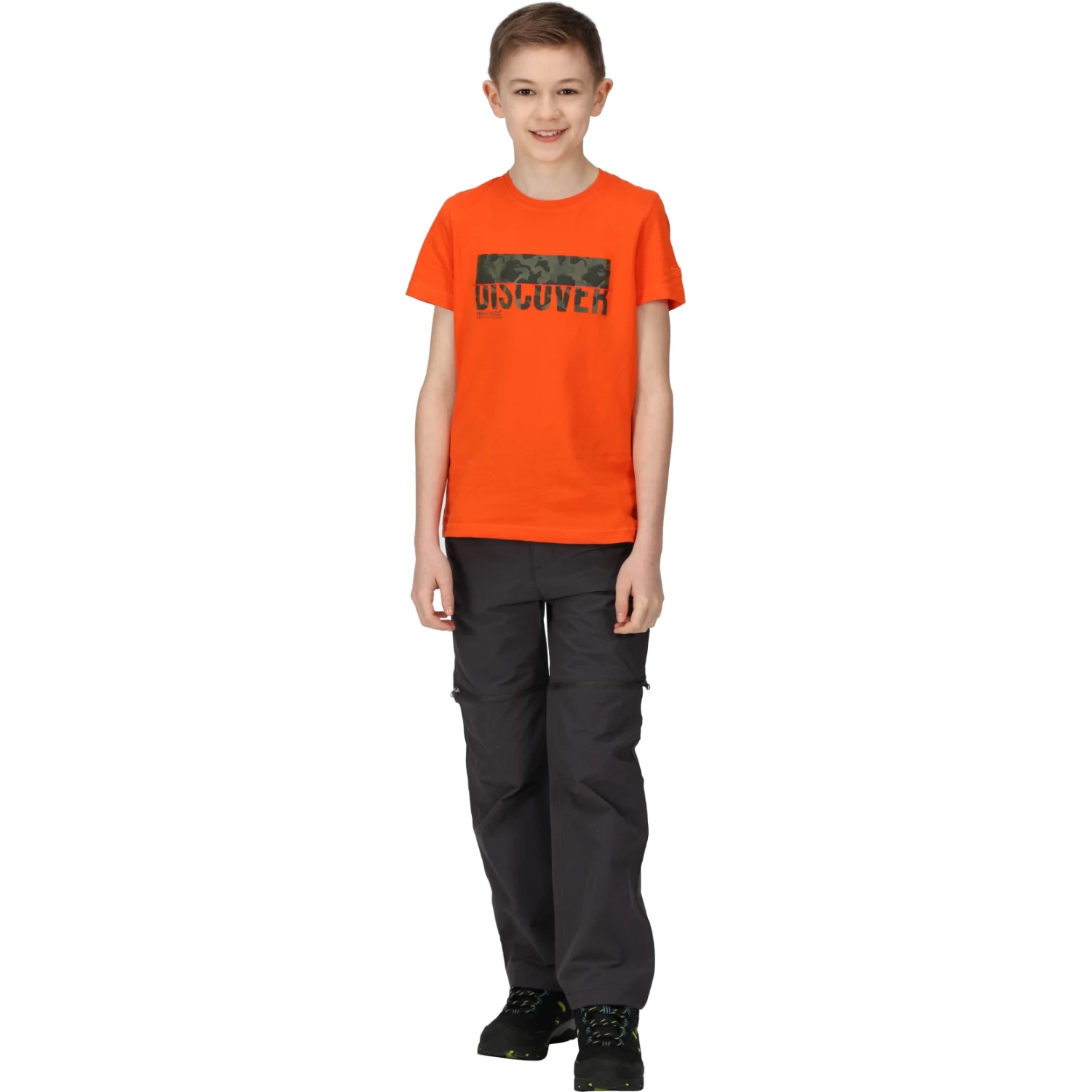 Regatta Highton Stretch Zip/Off Pants Kids - Seal Grey 038 - Image 7