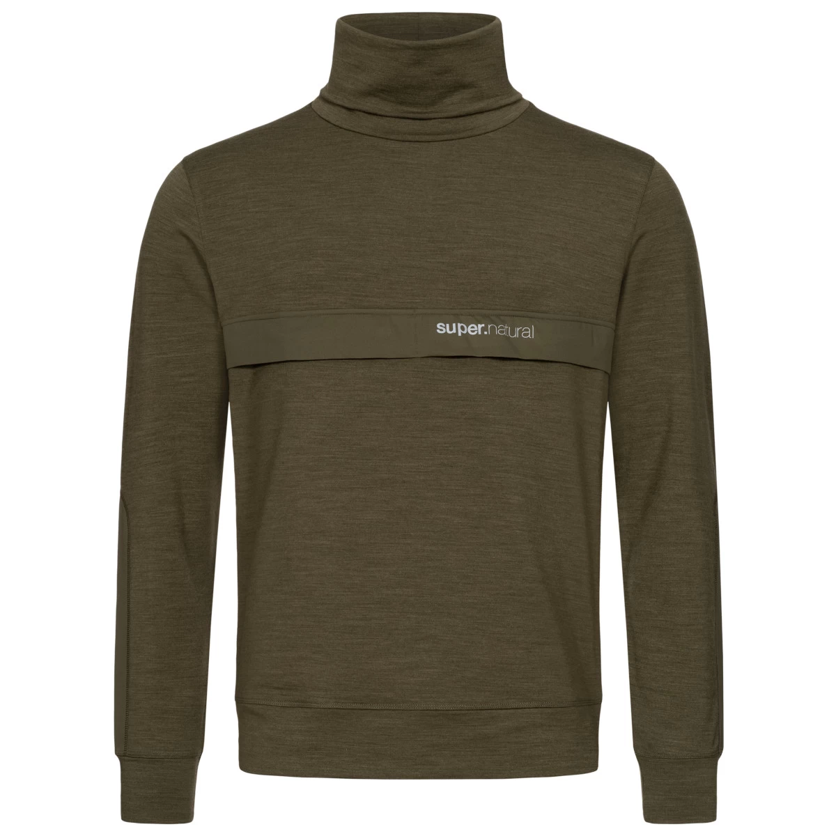 SUPER.NATURAL Alpine Turtle Pullover - Olive Night Melange/Olive Night