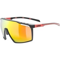 Uvex Mtn Perform Glasses - Black-red Matt/supravision Mirror Red