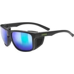Uvex Sportstyle 312 CV Glasses - Black Matt/colorvison Mirror Green