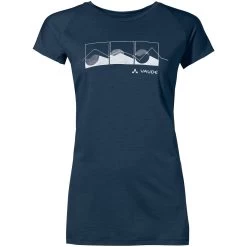 Vaude Tekoa Wool T-Shirt Women - Dark Sea